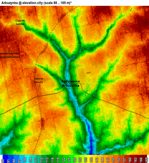 Zoom OUT 2x Arbuzynka, Ukraine elevation map