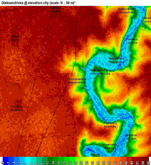 Zoom OUT 2x Oleksandrivka, Ukraine elevation map