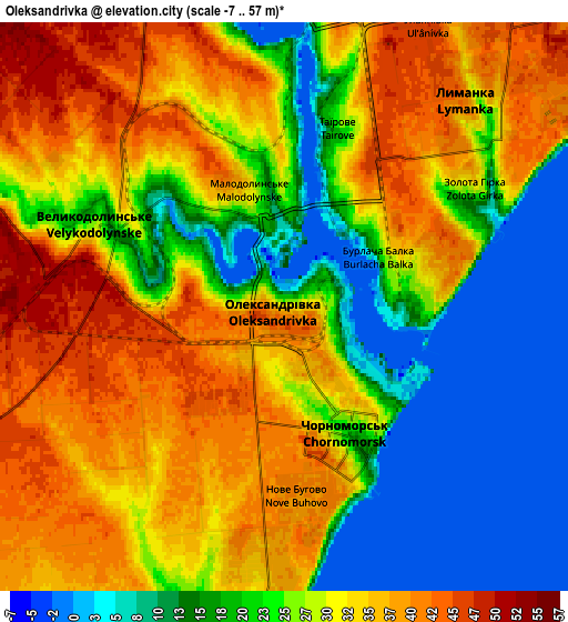 Zoom OUT 2x Oleksandrivka, Ukraine elevation map