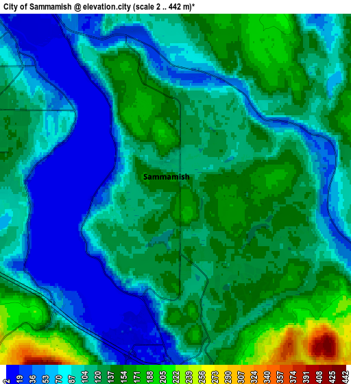 Zoom OUT 2x City of Sammamish, United States elevation map