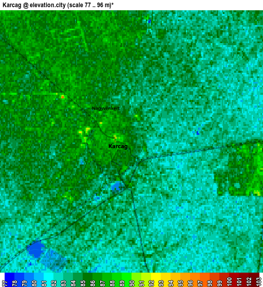 Zoom OUT 2x Karcag, Hungary elevation map