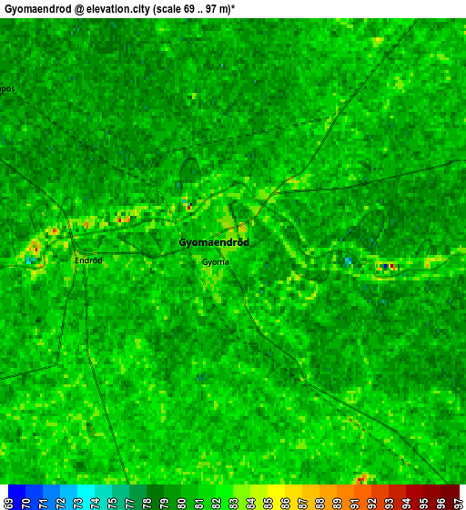 Zoom OUT 2x Gyomaendrőd, Hungary elevation map
