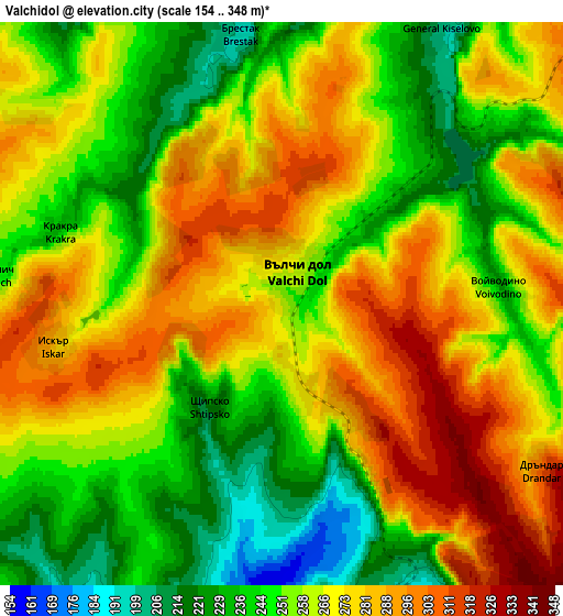 Zoom OUT 2x Valchidol, Bulgaria elevation map