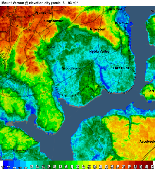 Zoom OUT 2x Mount Vernon, United States elevation map