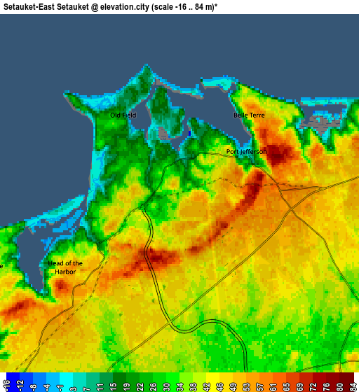 Zoom OUT 2x Setauket-East Setauket, United States elevation map