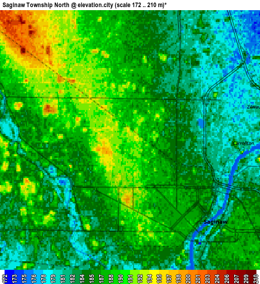 Zoom OUT 2x Saginaw Township North, United States elevation map