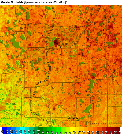 Zoom OUT 2x Greater Northdale, United States elevation map