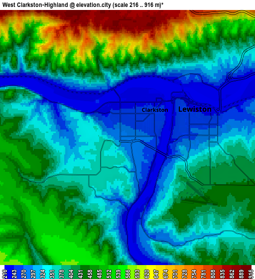 Zoom OUT 2x West Clarkston-Highland, United States elevation map