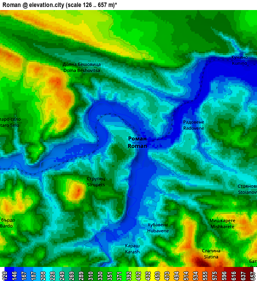 Zoom OUT 2x Roman, Bulgaria elevation map