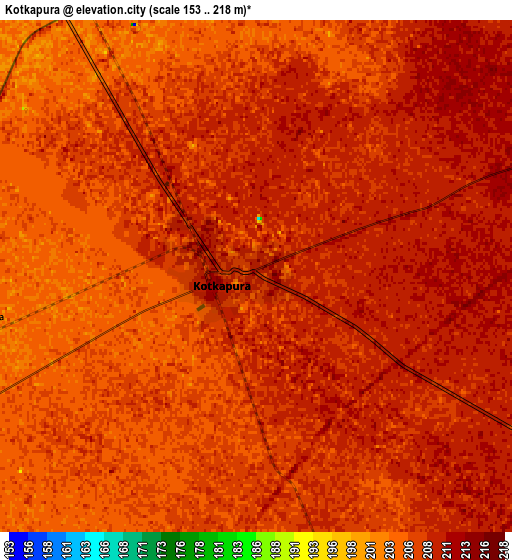 Zoom OUT 2x Kotkapura, India elevation map