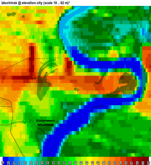 Zoom OUT 2x Izluchinsk, Russia elevation map