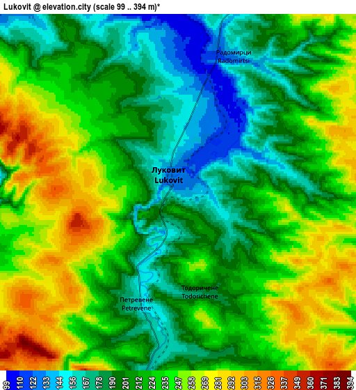 Zoom OUT 2x Lukovit, Bulgaria elevation map