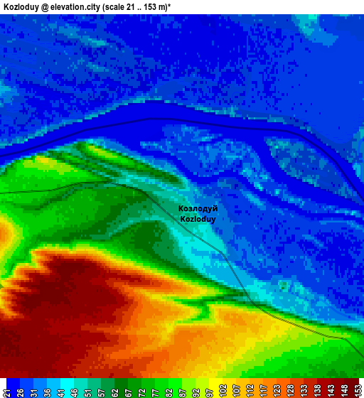 Zoom OUT 2x Kozloduy, Bulgaria elevation map