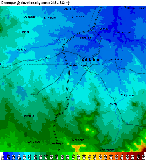 Zoom OUT 2x Dasnapur, India elevation map