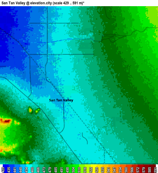 Zoom OUT 2x San Tan Valley, United States elevation map