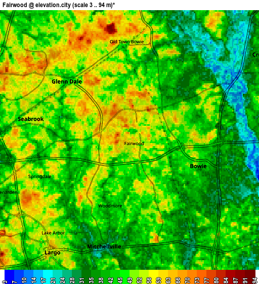 Zoom OUT 2x Fairwood, United States elevation map