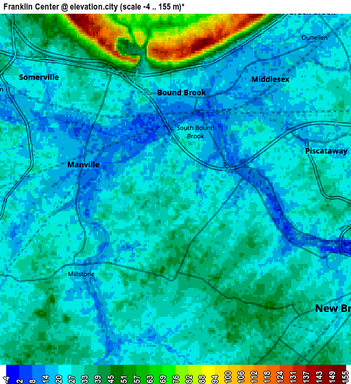 Zoom OUT 2x Franklin Center, United States elevation map