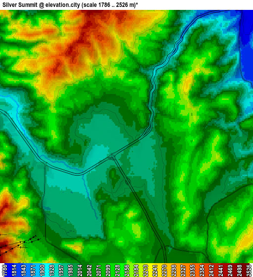 Zoom OUT 2x Silver Summit, United States elevation map