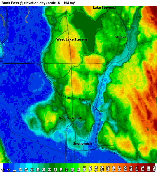 Zoom OUT 2x Bunk Foss, United States elevation map