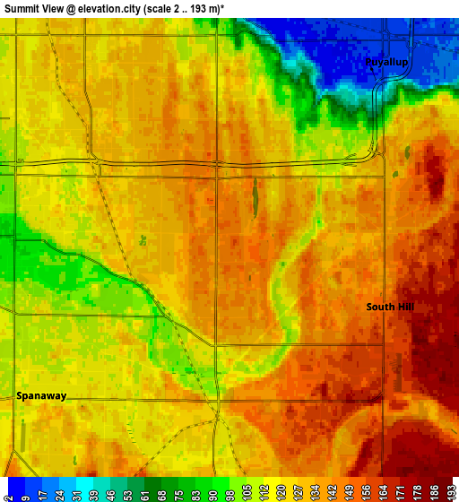 Zoom OUT 2x Summit View, United States elevation map