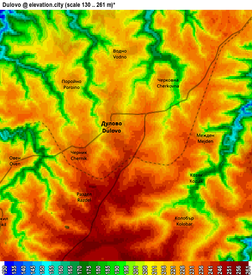 Zoom OUT 2x Dulovo, Bulgaria elevation map