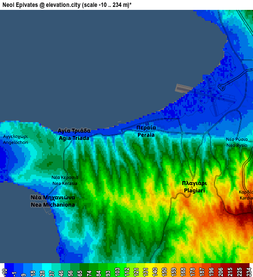 Zoom OUT 2x Néoi Epivátes, Greece elevation map