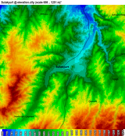 Zoom OUT 2x Sulakyurt, Turkey elevation map