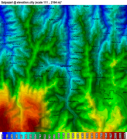 Zoom OUT 2x Şalpazarı, Turkey elevation map