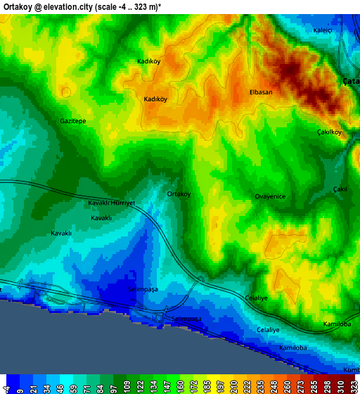 Zoom OUT 2x Ortaköy, Turkey elevation map