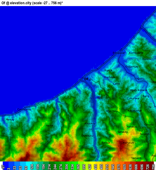 Zoom OUT 2x Of, Turkey elevation map