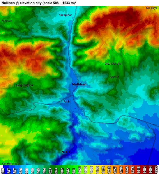 Zoom OUT 2x Nallıhan, Turkey elevation map