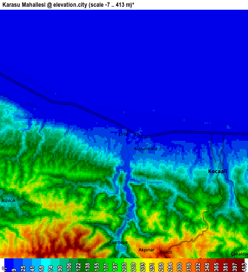 Zoom OUT 2x Karasu Mahallesi, Turkey elevation map