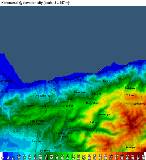 Zoom OUT 2x Karamürsel, Turkey elevation map