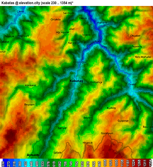 Zoom OUT 2x Kabataş, Turkey elevation map