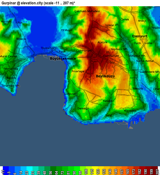 Zoom OUT 2x Gürpınar, Turkey elevation map