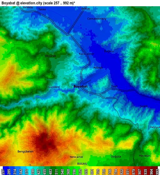 Zoom OUT 2x Boyabat, Turkey elevation map