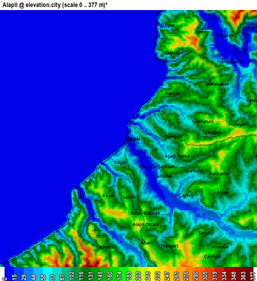 Zoom OUT 2x Alaplı, Turkey elevation map