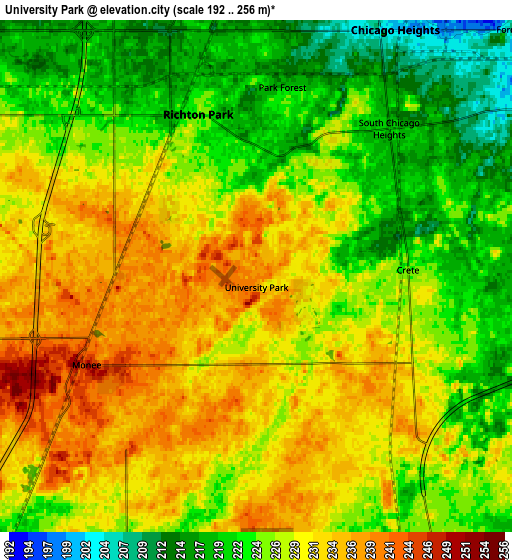 Zoom OUT 2x University Park, United States elevation map