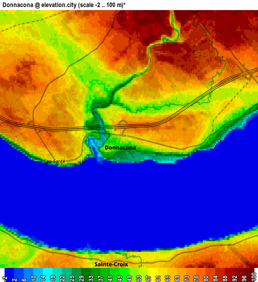 Zoom OUT 2x Donnacona, Canada elevation map