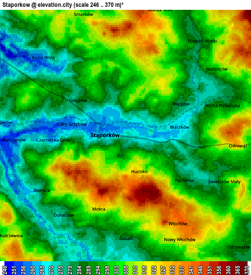 Zoom OUT 2x Stąporków, Poland elevation map