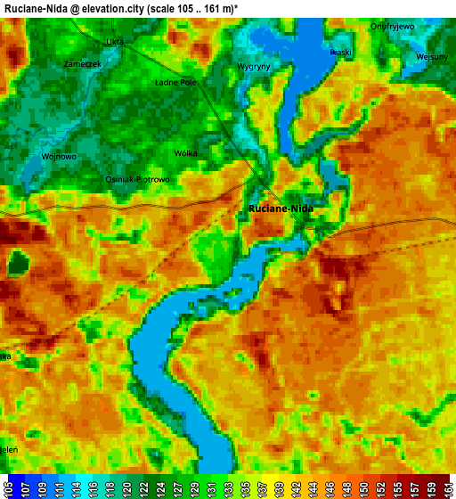 Zoom OUT 2x Ruciane-Nida, Poland elevation map