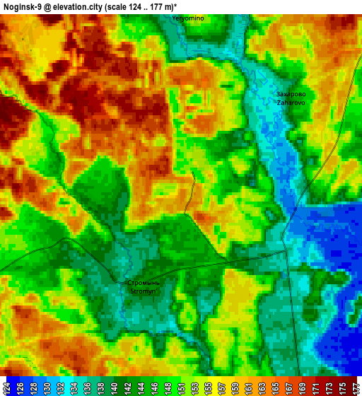 Zoom OUT 2x Noginsk-9, Russia elevation map