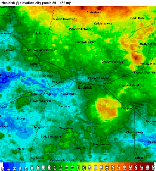 Zoom OUT 2x Nasielsk, Poland elevation map