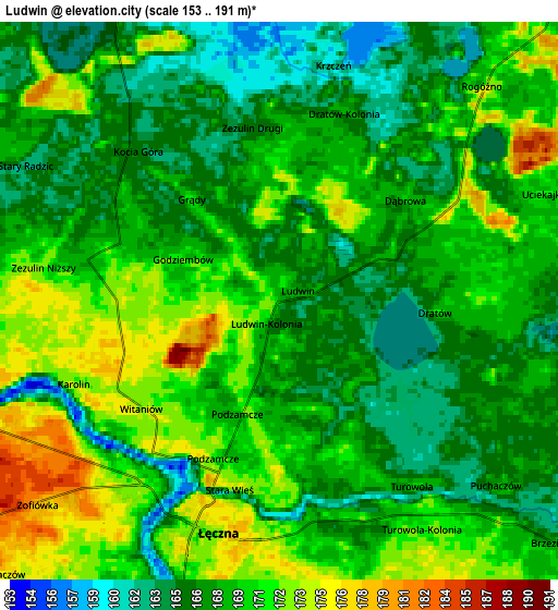 Zoom OUT 2x Ludwin, Poland elevation map