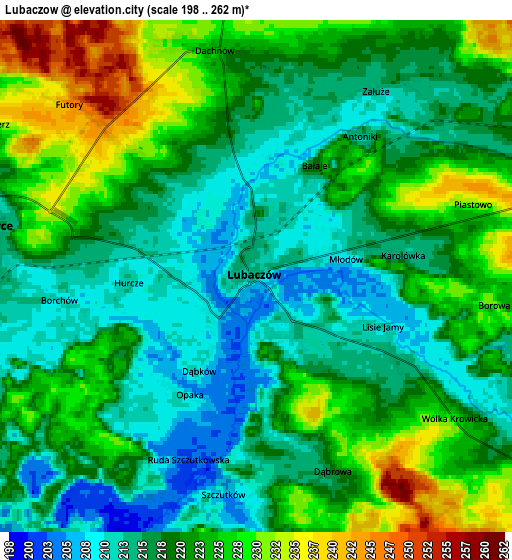 Zoom OUT 2x Lubaczów, Poland elevation map