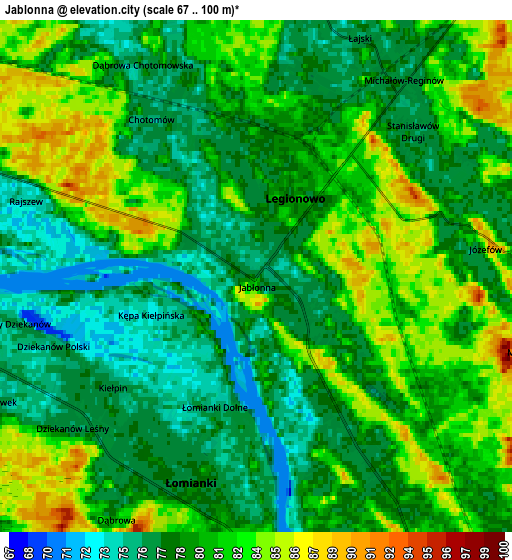 Zoom OUT 2x Jabłonna, Poland elevation map