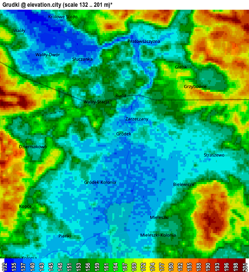 Zoom OUT 2x Grudki, Poland elevation map