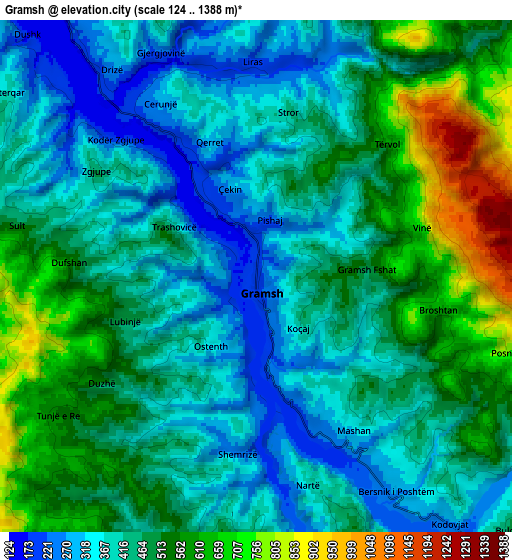 Zoom OUT 2x Gramsh, Albania elevation map