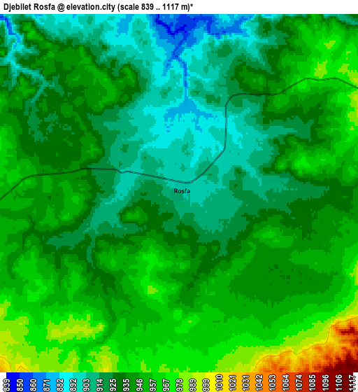 Zoom OUT 2x Djebilet Rosfa, Algeria elevation map