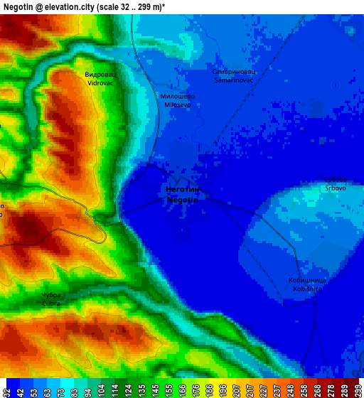 Zoom OUT 2x Negotin, Serbia elevation map